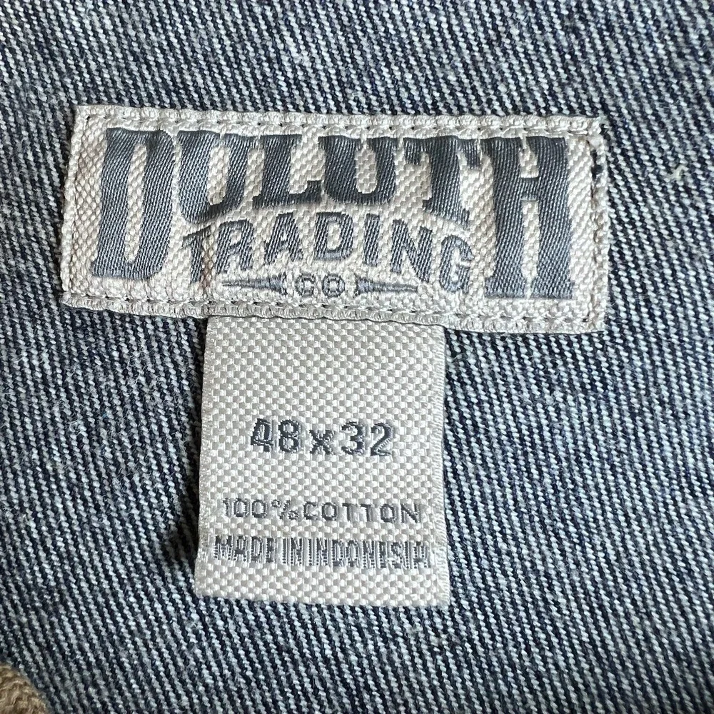 Duluth Trading Co Ballroom Jeans Men's Size 48x32 Blue Denim Straight‎ Leg